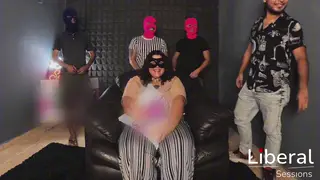 Voluptuous Latina Squirts Repeatedly in Wild Gangbang