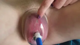 Petite Brunette Swells Her Pussy With a Pump
