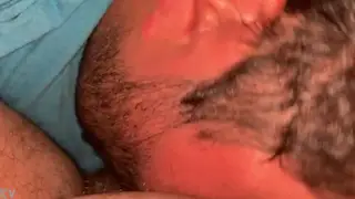 Hairy Latino Bear Gives Slow Oral to Uncut Cock
