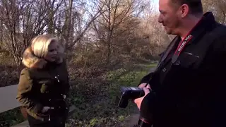 Blonde MILF Handles Double Penetration in Car