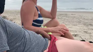 Curvy European MILF Takes Anal Creampie on the Beach