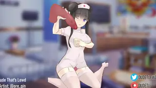 Nurse in Uniform Delivers Handjob at Hospital