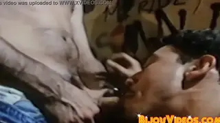 Vintage Hairy Studs Swap Blowjobs at the Gloryhole