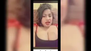 Busty Asian Cam Girl Flaunts Black Lingerie