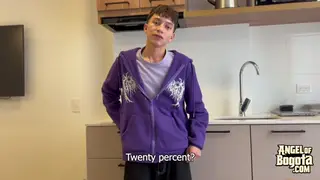 Colombian Twink Services Feet and Takes Bareback POV