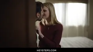 Petite Blonde Arab Takes a Hard Facial in Bed