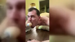 Skinny Twink Gagged by Relentless Fuck Machine Dildo