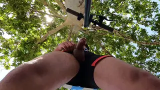 European Twink Strokes Big Cock Outdoors to Cumshot