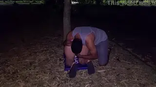 Public Blowjob in the Square Ends with a Messy Finish