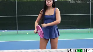 Teen Tennis Stars Share a Cock in a Steamy Threesome