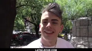Muscular Latino Takes a Bareback Pounding on Camera
