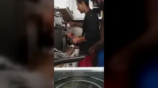 Ebony Husband Serves a Meal Then Takes His Man