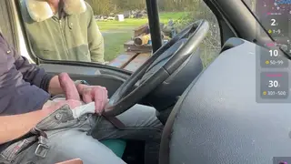 Mature European Performs Outdoor Blowjob in Truck Before Bareback