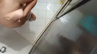 Curvy Woman Showers While Partner Watches