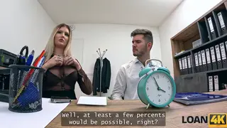 Blonde Wife Cheats With Loan Manager as Husband Watches