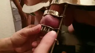 Bound European Bottom Takes Double Fisting From Two Tops