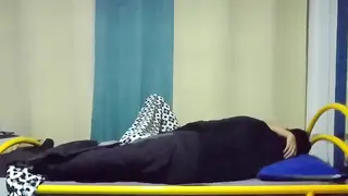 Petite Latina in Uniform Gets Fingered on the Bed