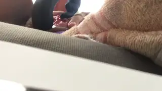 Curvy Teen Tests New Toy During Car Parking Stop