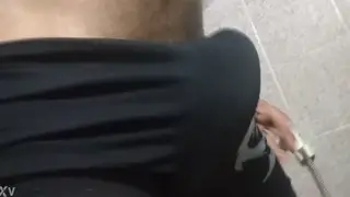 Hairy Muscular Guy Teases Bulge in Underwear