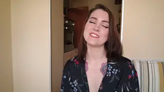 Brunette Wife Teases With Slow Solo Play