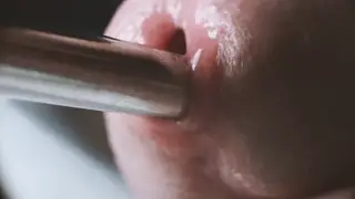 Extreme Close-Up Sounding Stretches Urethra to Gaping Limit