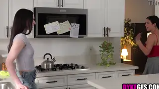 Brunette Roommates Explore First Lesbian 69 Together