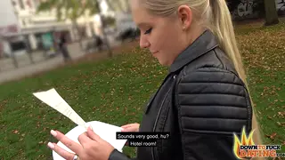 Busty Blonde Blind Date Ends in Hotel Pounding