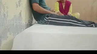 Indian Classroom Encounter at a Wooden Desk