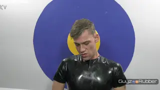 Solo Performer in Orange Boots Works Uncut Cock