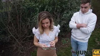 Wife Fucks Stranger in Stockings While Husband Waits Nearby
