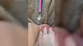 Chubby Brunette MILF Pumps Clit And Masturbates POV