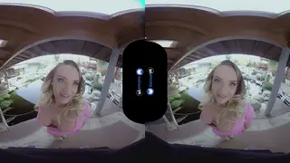 Blonde Bombshell Enjoys Outdoor VR Blowjob