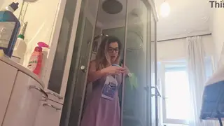 Latina Neighbor Teases Alone in Sunlit Room