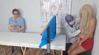 Stepmom Guides Stepdaughter Through an Outdoor Medical Massage