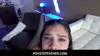 Busty Teen Gives Deep POV Blowjob To Stepdad