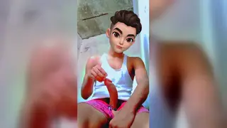 Slender Asian Indian Teen Works His Cock With Toys