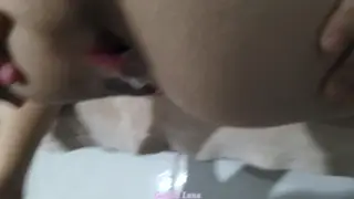 Curvy Latina Wife Gapes Wide in Doggy Anal
