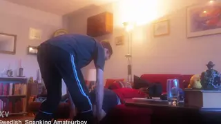 Muscular Twink Endures Feet and Ass Caning in POV