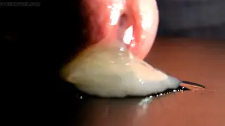 European Teen Strokes to a Close-Up Cumshot
