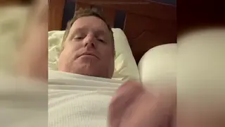 Redhead Bear Shows Off Uncut Cock in Bathroom