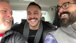 Muscular Trio Takes Turns in a Bareback DP Session