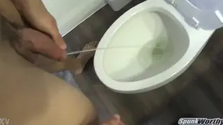 Muscular Guy Strokes and Pisses in Solo Session