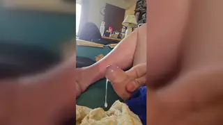 Mature Bear Strokes Thick Cock to Explosive Finish