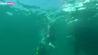 Greek Teen Delivers Blowjob Beneath the Surface