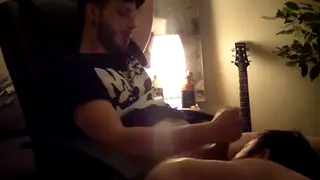 Twink Sucks Buddy's Cock in Dorm Room Blowjob