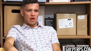 Youthful Twink Swallows BBC During Uniform Encounter