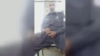 Indian Amateur Strokes Alone in Dim Room