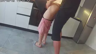 Wife Takes Neighbor Deep in Kitchen Anal