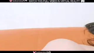 Brunette Solo Masturbates to Orgasm in Immersive VR