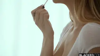 Blonde Secretary Rides BBC in Office Doggystyle